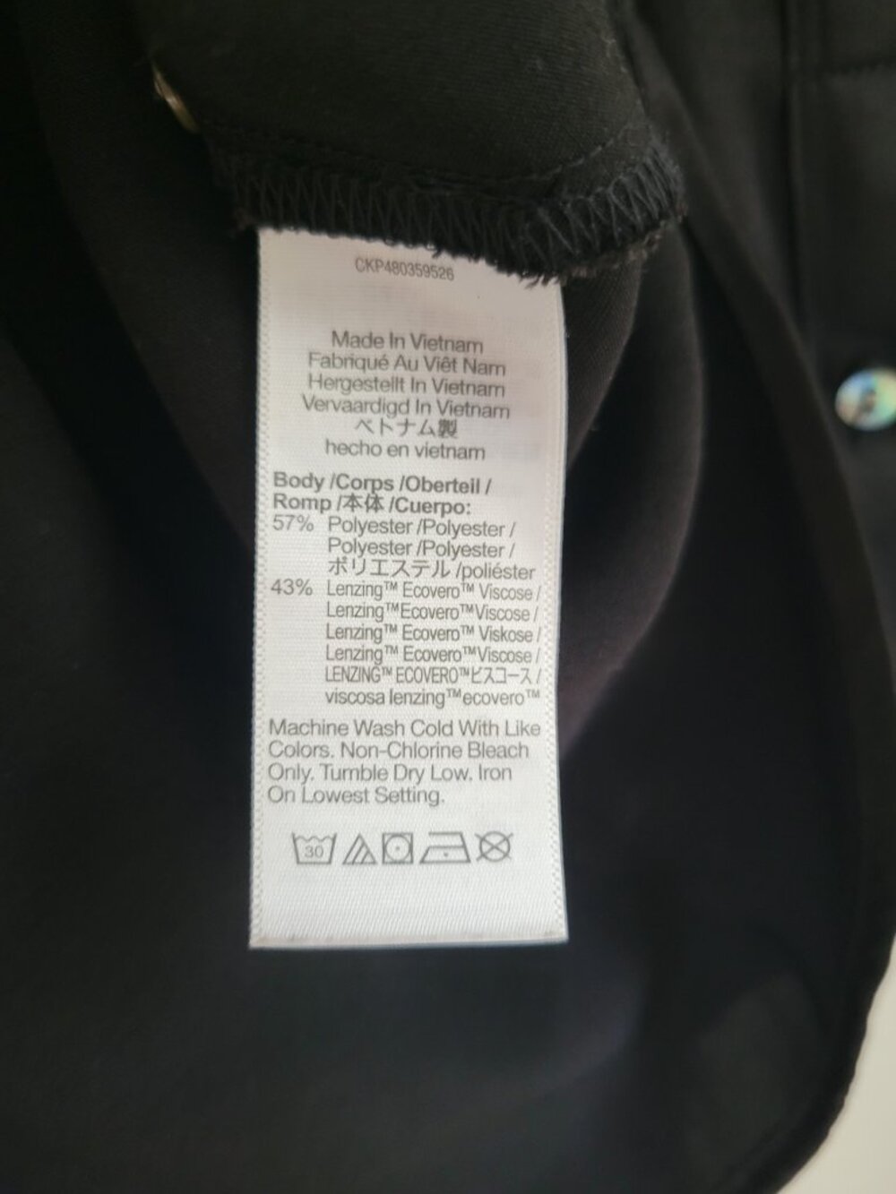 Madewell Darted Satin Button-Up Shirt Charcoal Gray Ecovero sz 2 Polished - Picture 5 of 11